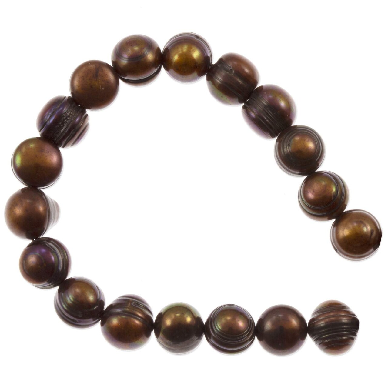 Freshwater Potato Pearl Dark Antique Copper Mix 8-9mm (16" Strand)